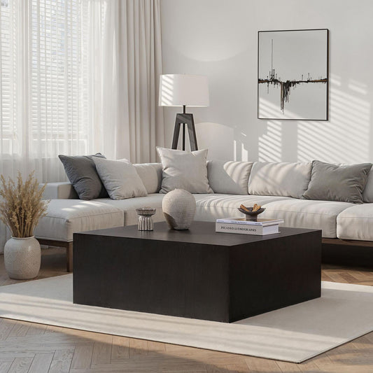 Τραπεζάκι Σαλονιού Wood Μαύρο 90 x 90 x 35 εκ GR467NRD1101