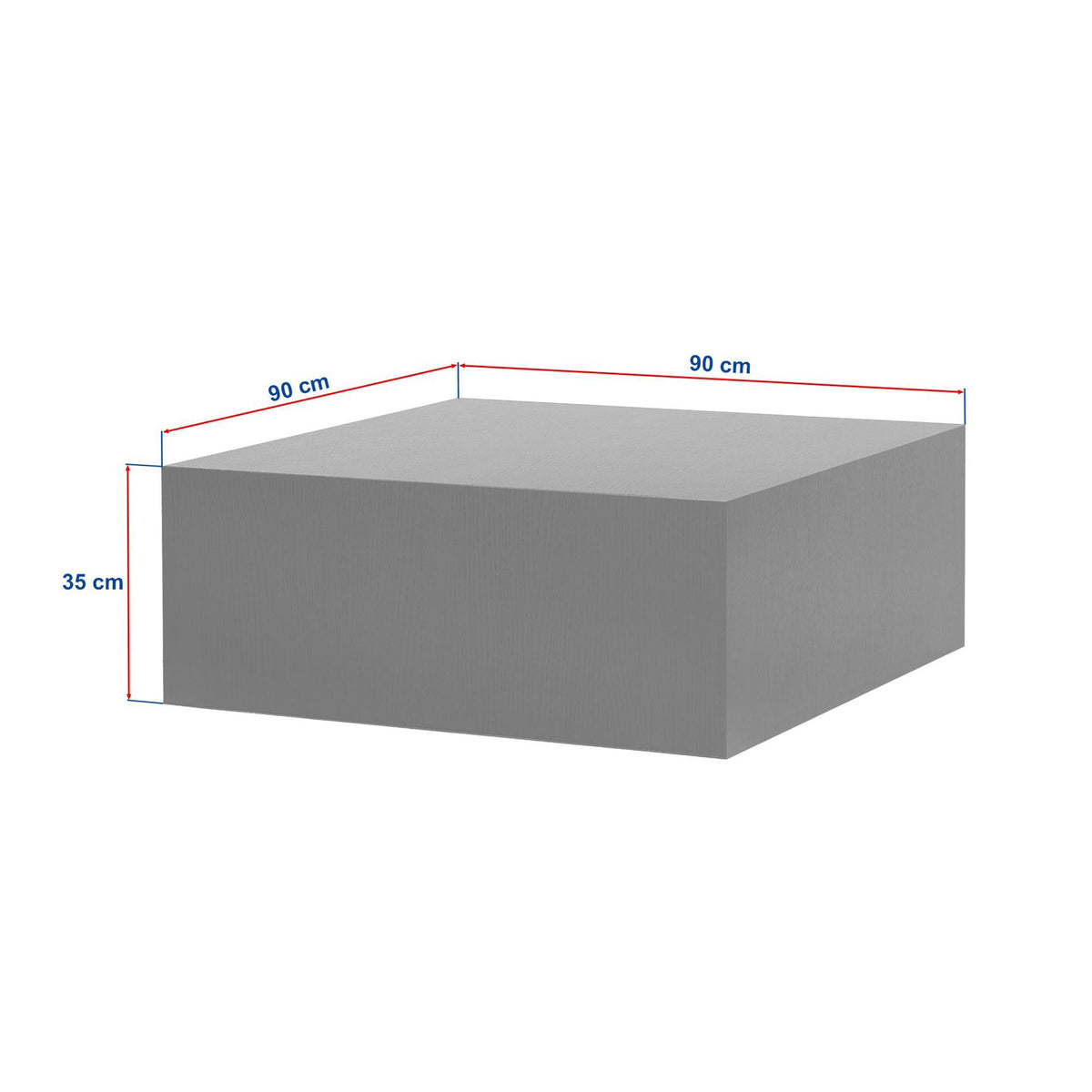 Τραπεζάκι Σαλονιού Wood Μαύρο 90 x 90 x 35 εκ GR467NRD1101
