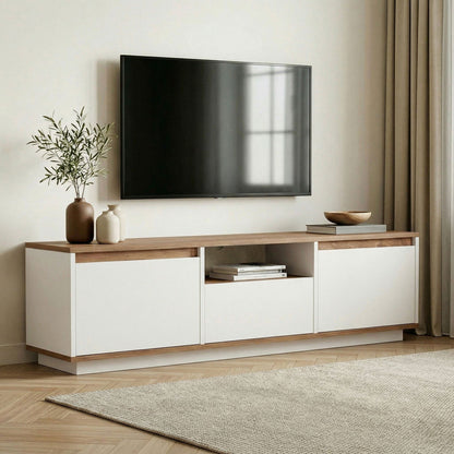 Έπιπλο Τηλεόρασης TV Βάση Σύνθεση Atlantic Pine Λευκό | 467NRD1117