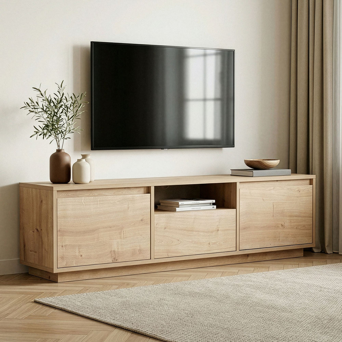 Έπιπλο Τηλεόρασης TV Βάση Σύνθεση Sapphire Δρυς | 467NRD1118