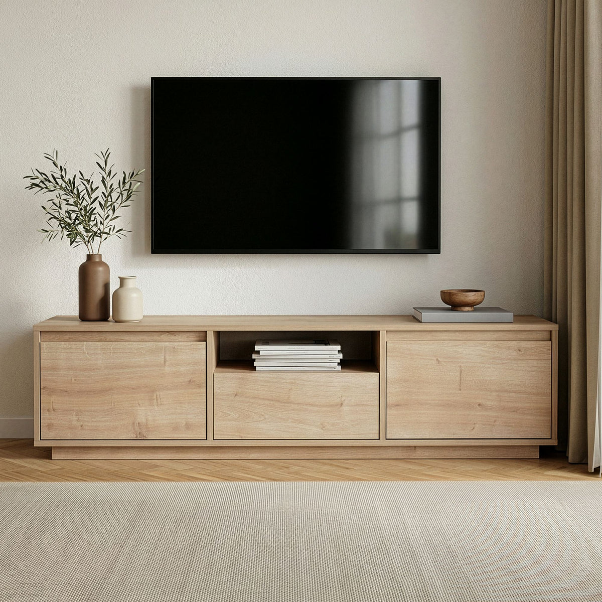 Έπιπλο Τηλεόρασης TV Βάση Σύνθεση Sapphire Δρυς | 467NRD1118