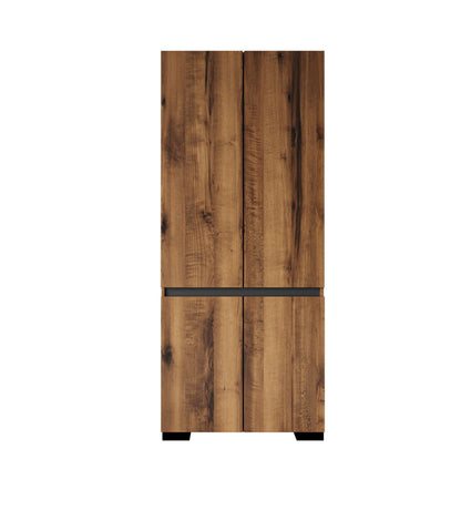 Ντουλάπα 90x210x52 εκ Walnut Anthracite 469ORN1110