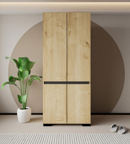 Ντουλάπα 90x210x52 εκ Sapphire Oak Anthracite 469ORN1114