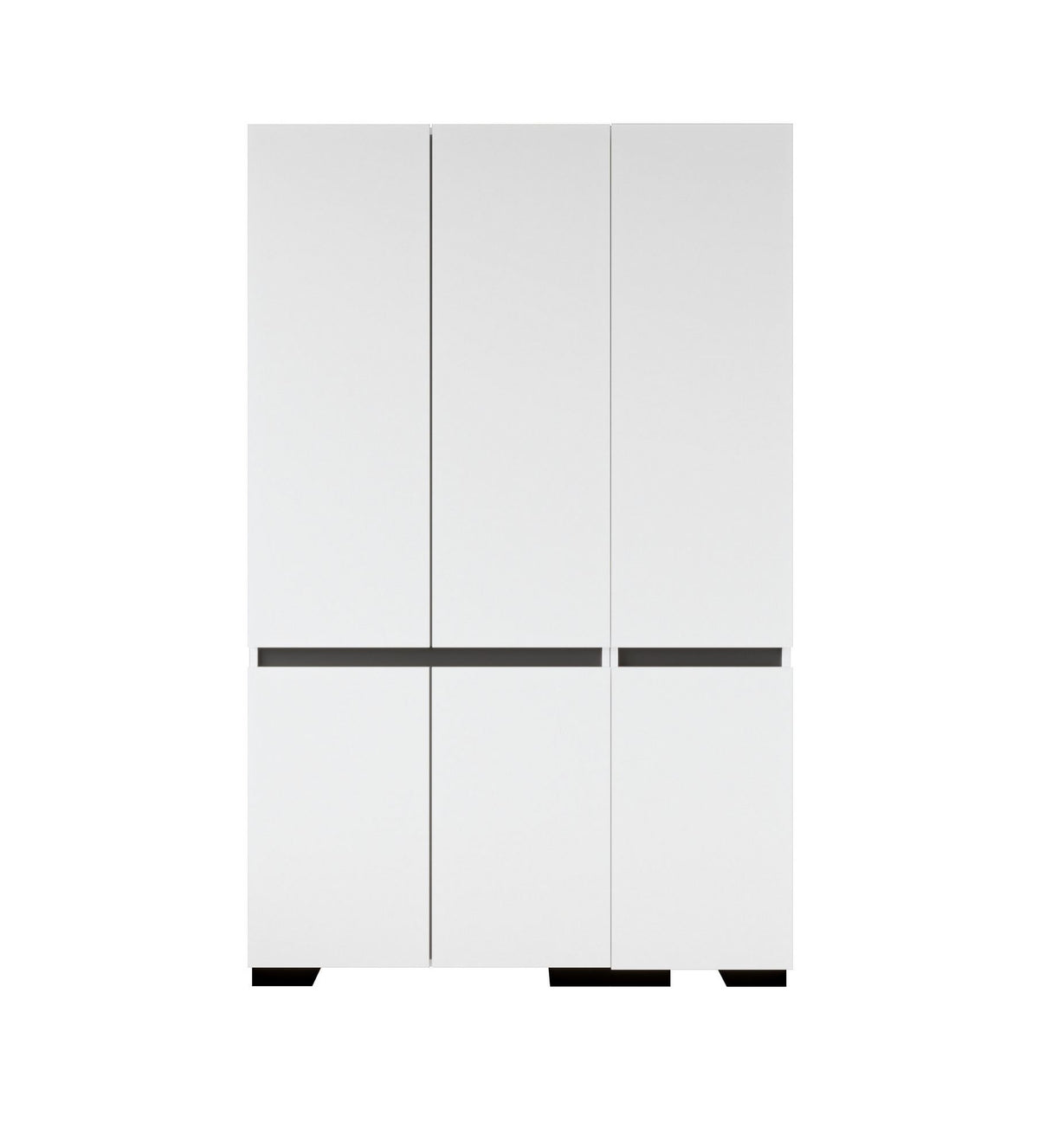 Ντουλάπα 135x210x52 εκ White Anthracite 469ORN1123