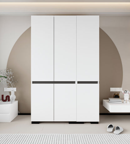 Ντουλάπα 135x210x52 εκ White Anthracite 469ORN1124