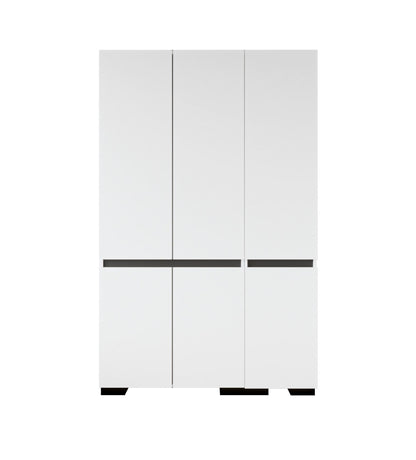 Ντουλάπα 135x210x52 εκ White Anthracite 469ORN1124