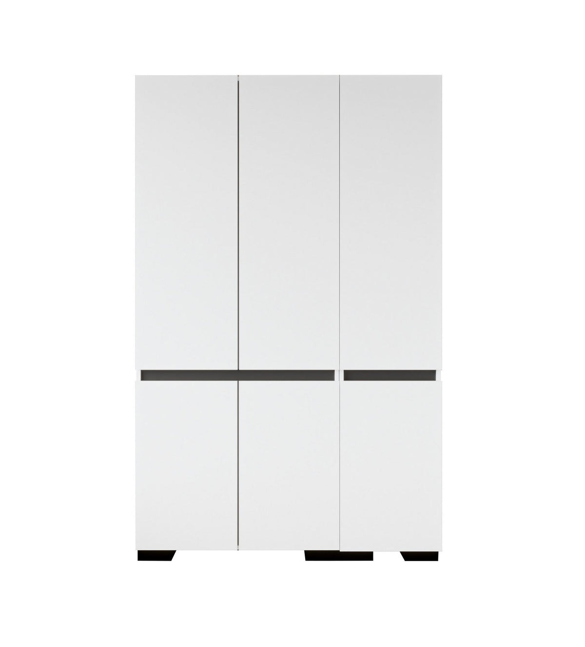 Ντουλάπα 135x210x52 εκ White Anthracite 469ORN1125