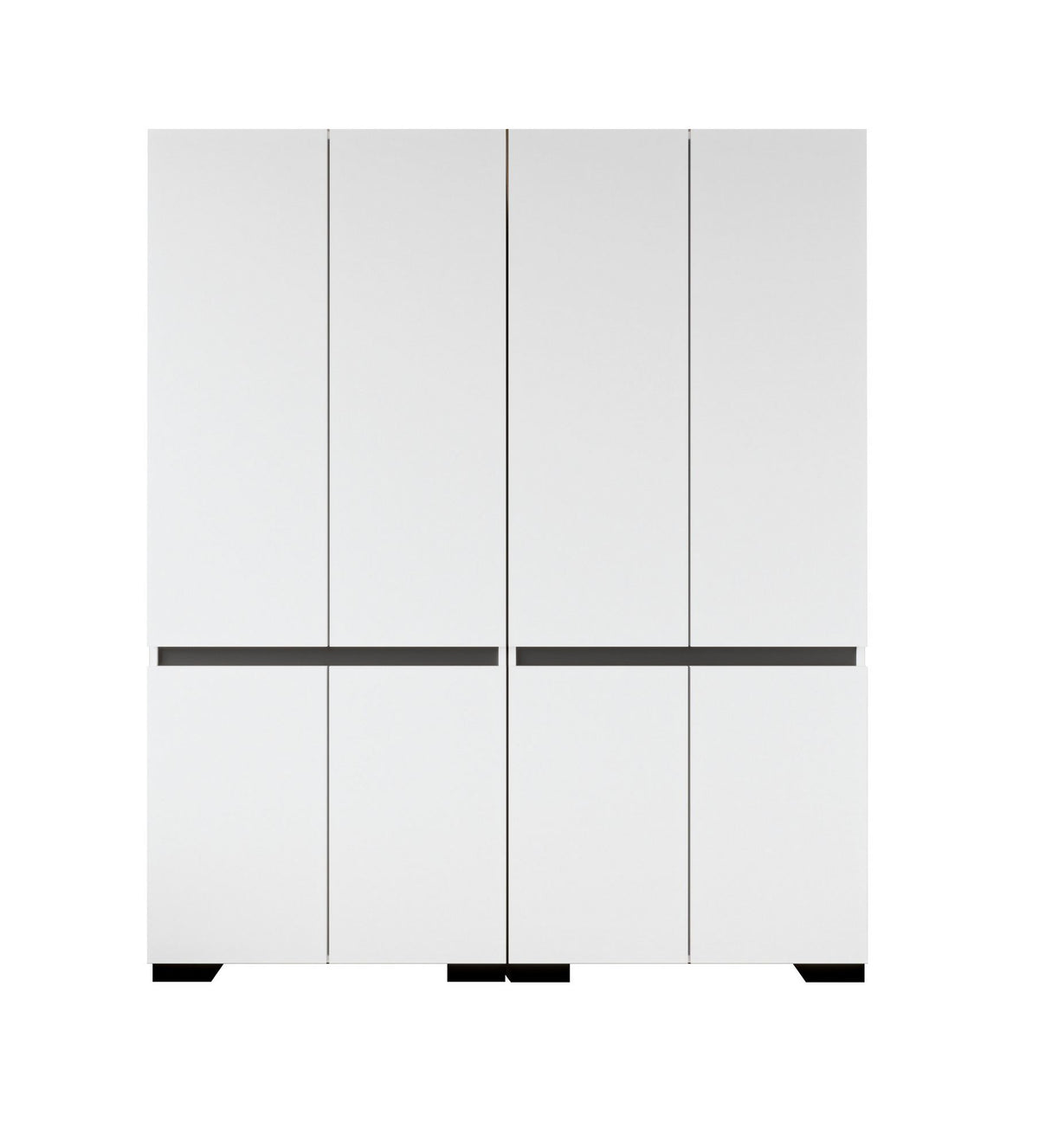 Ντουλάπα 180x210x52 εκ White Anthracite 469ORN1126