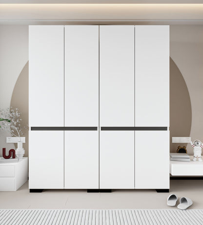 Ντουλάπα 180x210x52 εκ White Anthracite 469ORN1127
