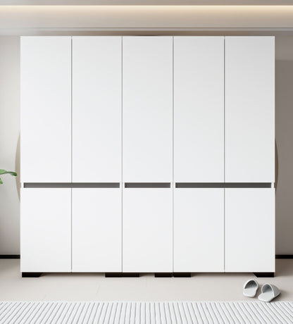 Ντουλάπα 225x210x52 εκ White Anthracite 469ORN1129