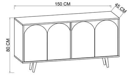 Μπουφές Sapphire Δρυς
Ανθρακί 150x45x80cm | 469ORN1515