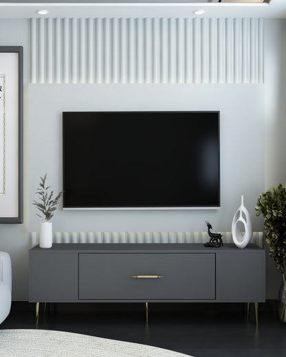 Έπιπλο Τηλεόρασης TV Βάση Σύνθεση Ανθρακί Χρυσό | 475OLV1161