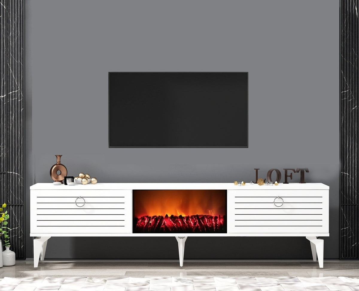 Έπιπλο Τηλεόρασης TV Βάση Σύνθεση Λευκό | 475OLV2659