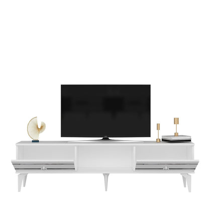 Έπιπλο Τηλεόρασης TV Βάση Σύνθεση Λευκό Silver | 475OLV2916