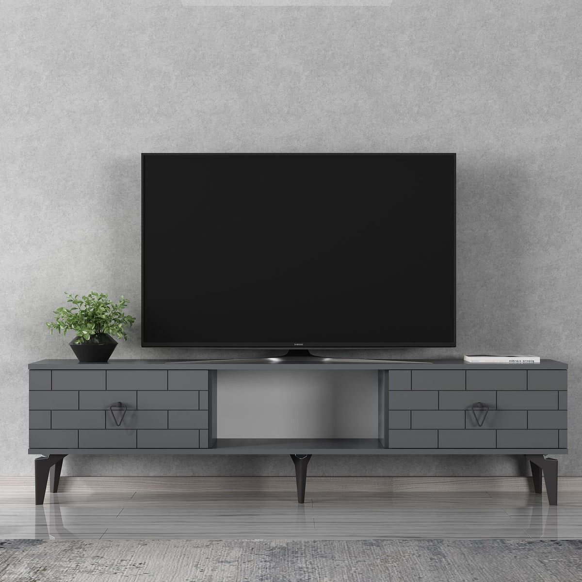 Έπιπλο Τηλεόρασης TV Βάση Σύνθεση Ανθρακί | 475OLV2927