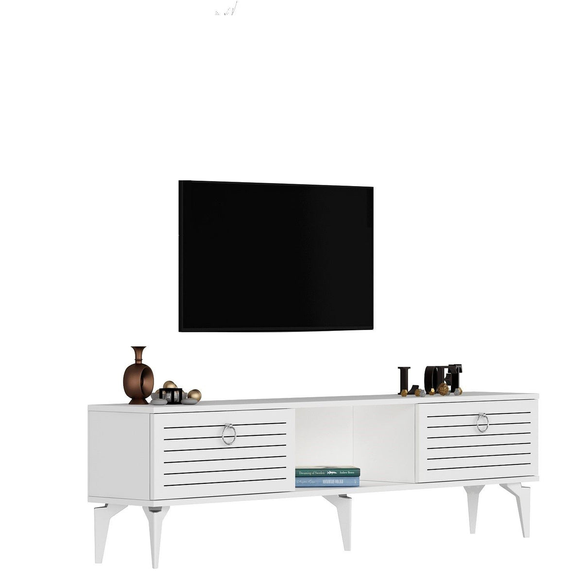 Έπιπλο Τηλεόρασης TV Βάση Σύνθεση Λευκό | 475OLV2934