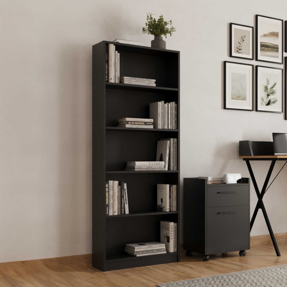 Βιβλιοθήκη 58 × 23 × 170 εκ. Ανθρακί GR479ADR1308