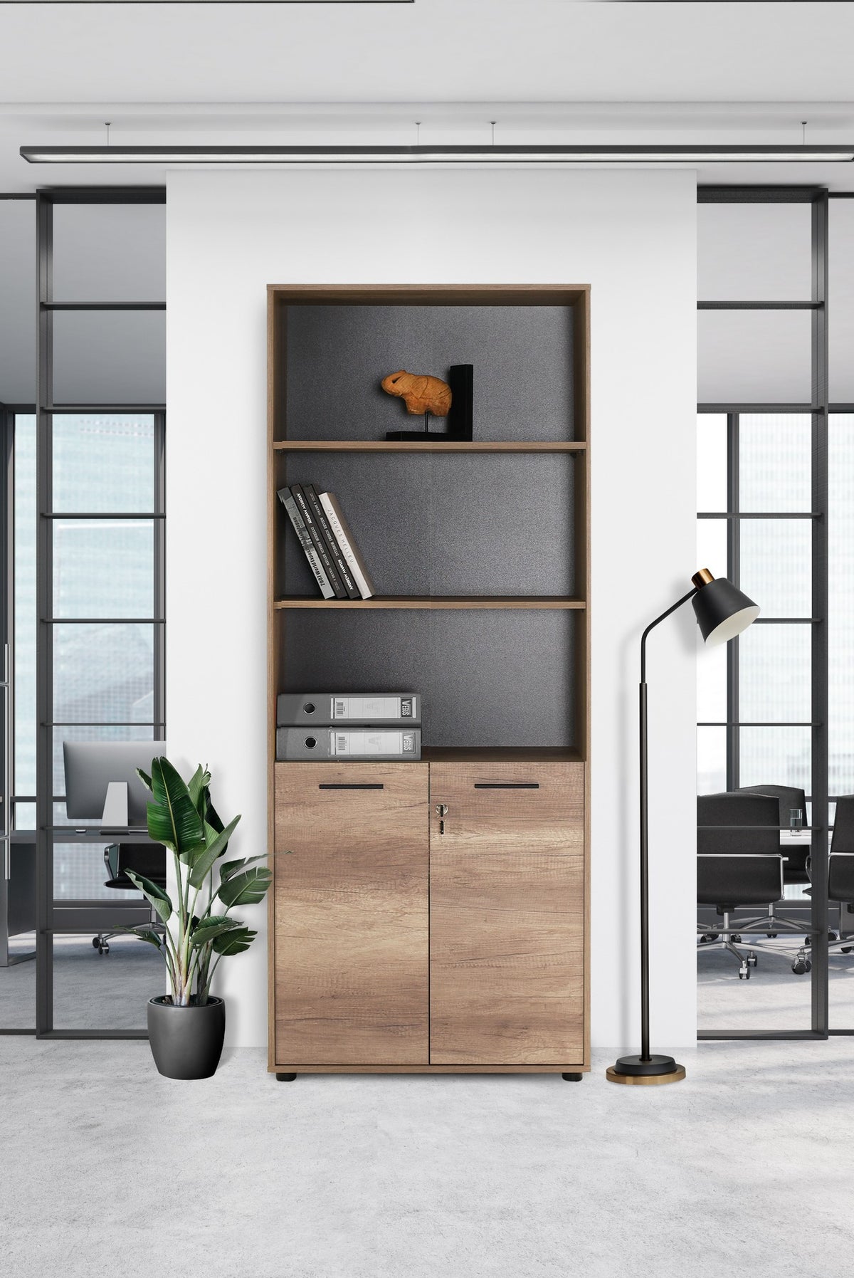 Βιβλιοθήκη 72 × 34 × 187 εκ. Light Καρυδί GR479ADR1314