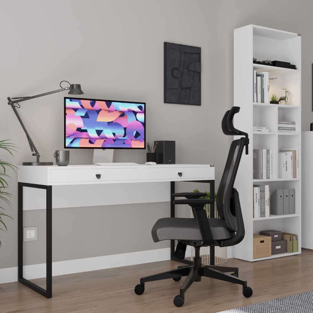 Βιβλιοθήκη 55 × 23 × 187 εκ. Λευκό GR479ADR1320