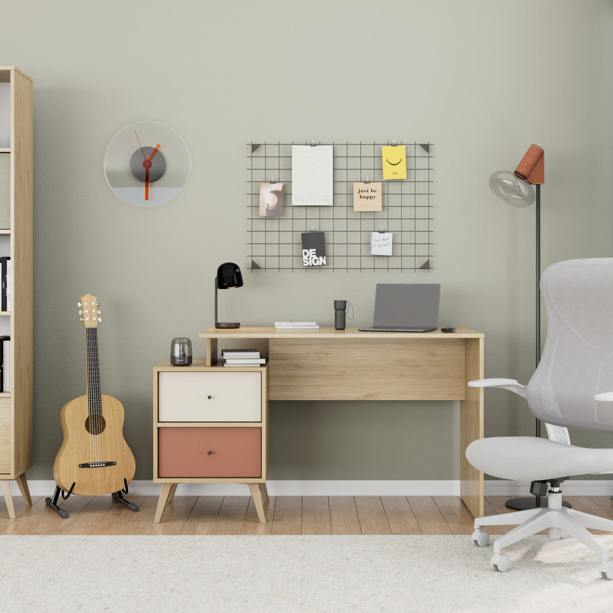 Γραφείο Υπολογιστή και Μελέτης 110x75x44 εκ. Multicolor | 479ADR1425