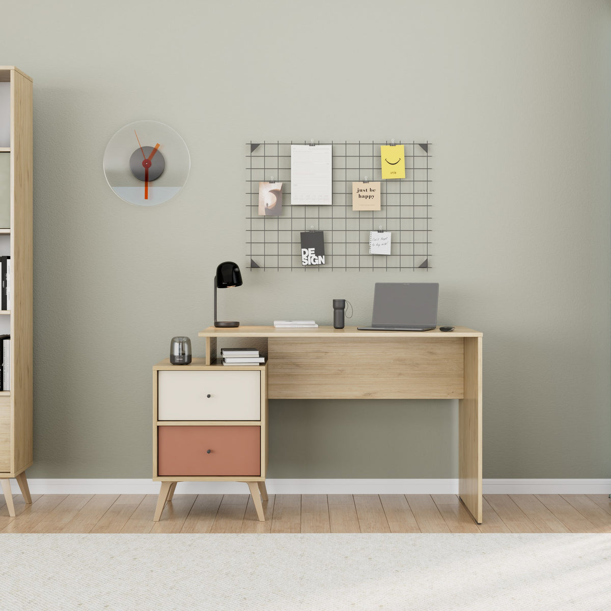 Γραφείο Υπολογιστή και Μελέτης 110x75x44 εκ. Multicolor | 479ADR1425
