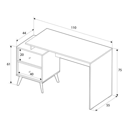 Γραφείο Υπολογιστή και Μελέτης 110x75x44 εκ. Multicolor | 479ADR1425