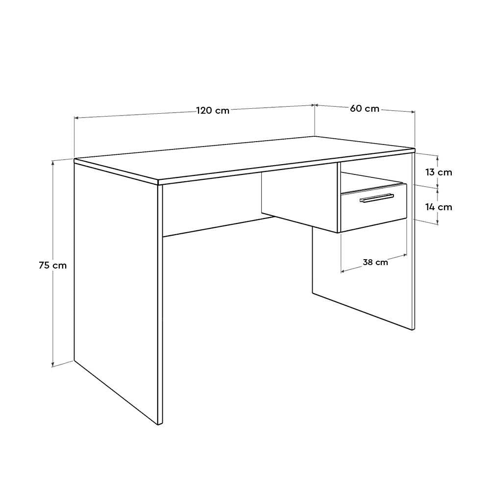 Γραφείο Υπολογιστή και Μελέτης 120x75x60 εκ. Καρυδί | 479ADR2704