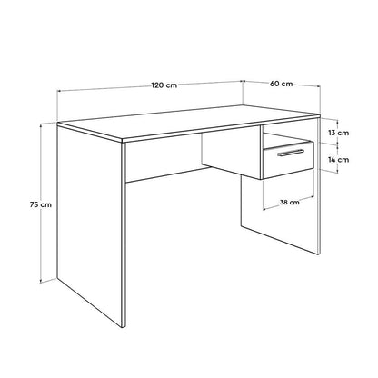 Γραφείο Υπολογιστή και Μελέτης 120x75x60 εκ. Καρυδί | 479ADR2704
