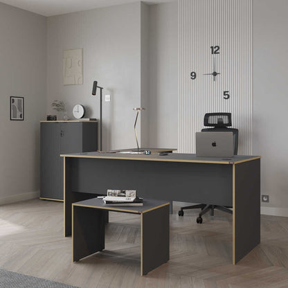 Γραφείο Υπολογιστή και Μελέτης 160x75x144 εκ. Ανθρακί Δρυς | 479ADR2708