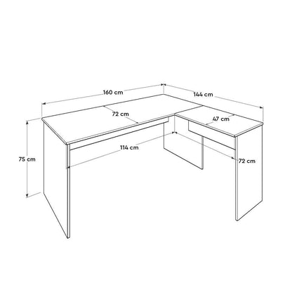 Γραφείο Υπολογιστή και Μελέτης 160x75x144 εκ. Καρυδί | 479ADR2709