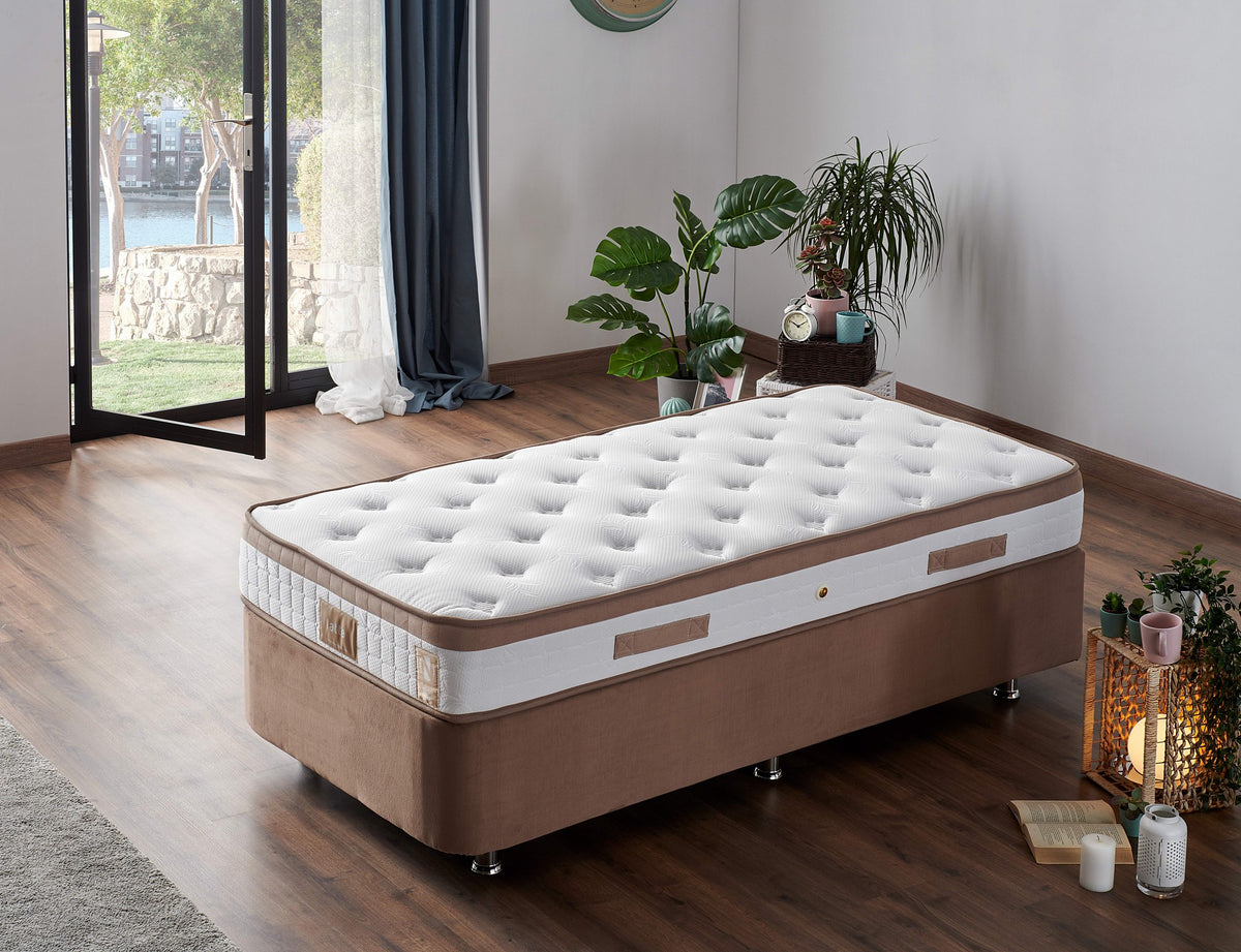Στρώμα Latte 120x200 cm Μονό με Υφαντό Ύφασμα & Σύστημα Πολλαπλών Ελατηρίων – Σκληρό 23 cm 480NRN1225