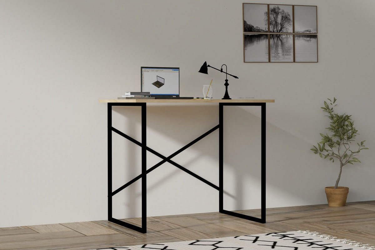 Γραφείο 90x56x76 εκ. Δρυς / Μαύρο 495SSE1515