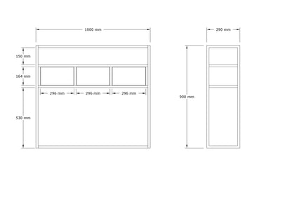 Μπουφές Sapphire 90x34x70cm | 495SSE1901