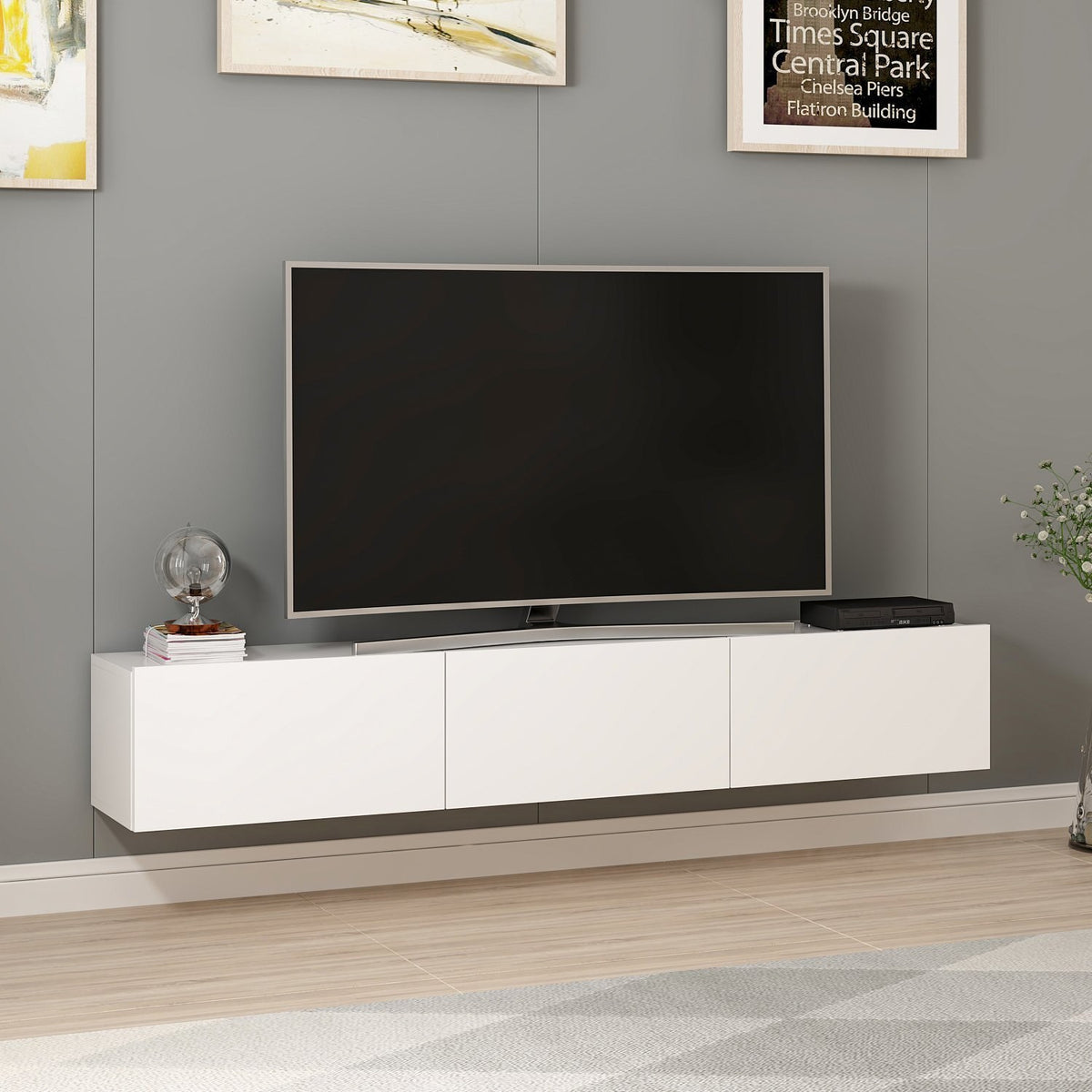 Έπιπλο Τηλεόρασης TV Βάση Σύνθεση Λευκό | 506MNR1101