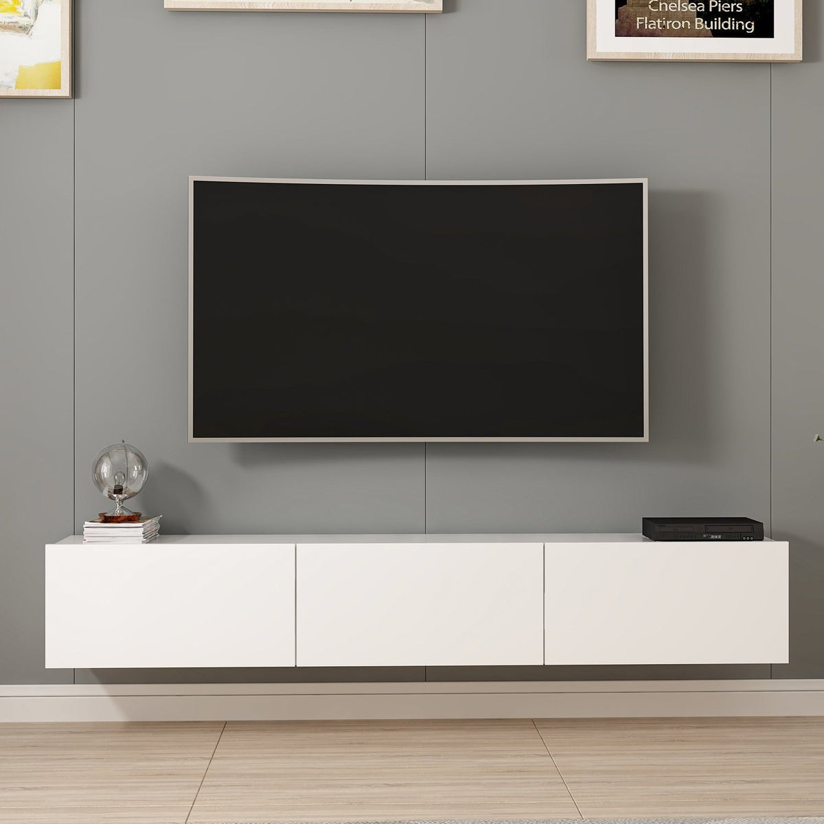 Έπιπλο Τηλεόρασης TV Βάση Σύνθεση Λευκό | 506MNR1101