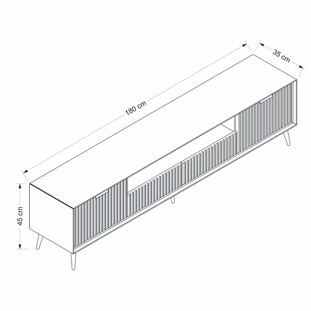 Έπιπλο Τηλεόρασης TV Βάση Σύνθεση Sandstone | 506MNR1156