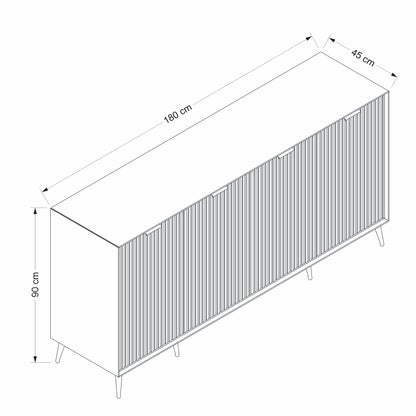 Μπουφές Sandstone 180x45x90cm | 506MNR1317