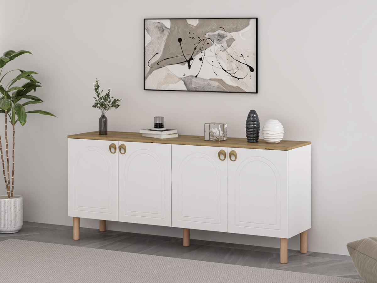 Μπουφές Λευκό 180x45x81cm | 506MNR1319