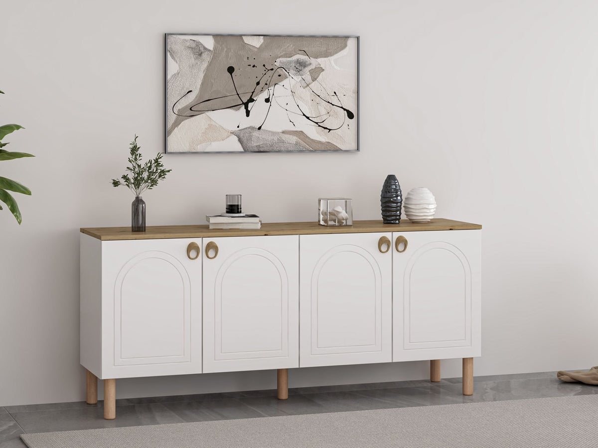 Μπουφές Λευκό 180x45x81cm | 506MNR1319