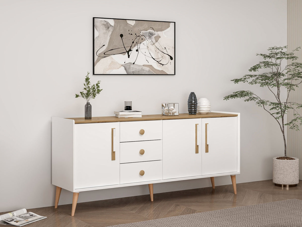 Μπουφές Λευκό 180x45x80cm | 506MNR1320
