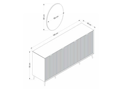 Μπουφές Sandstone 180x45x90cm | 506MNR1325