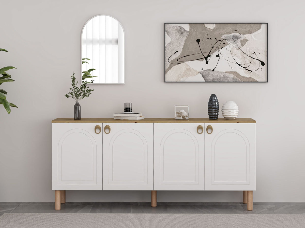 Μπουφές Λευκό 180x45x81cm | 506MNR1326