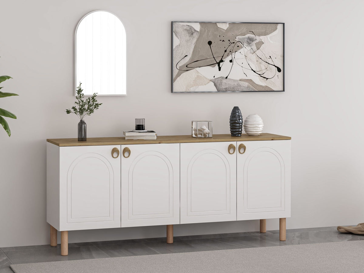 Μπουφές Λευκό 180x45x81cm | 506MNR1326