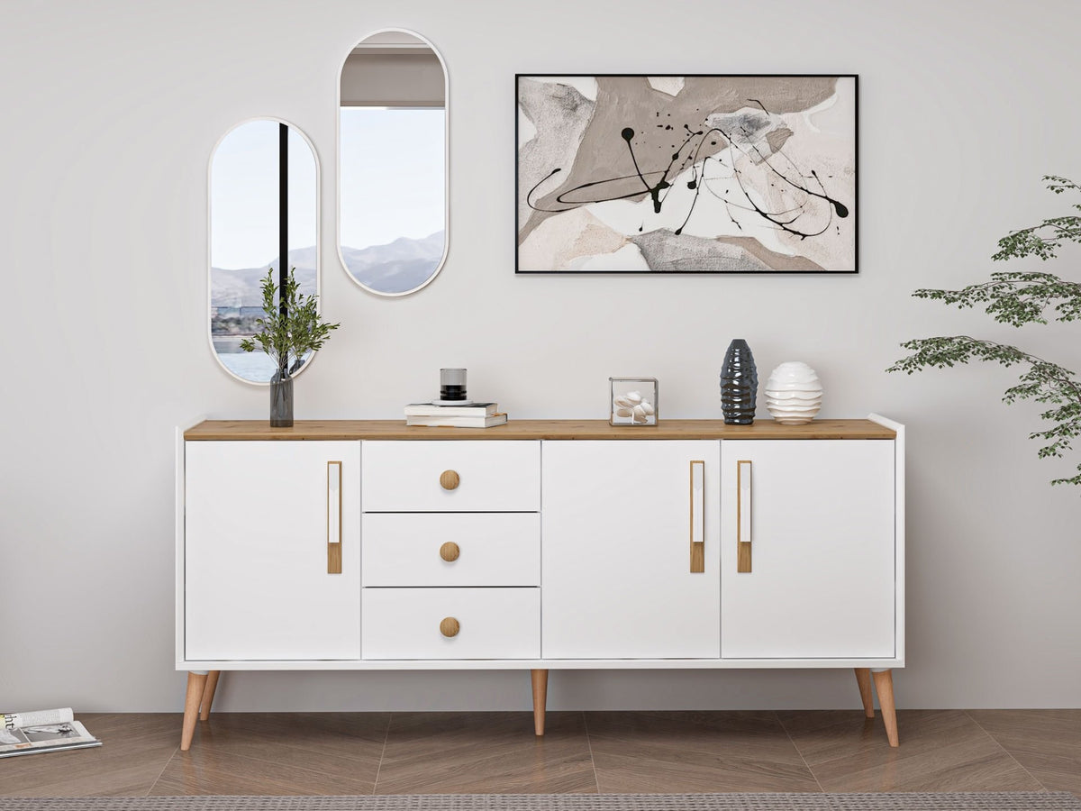 Μπουφές Λευκό 180x45x80cm | 506MNR1328
