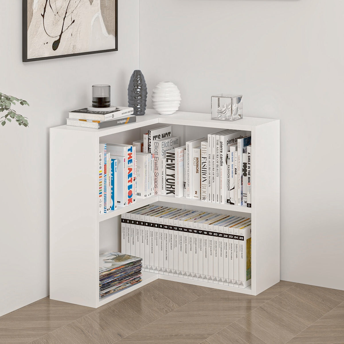 Βιβλιοθήκη Λευκό 60x60x60x20 εκ 506MNR1536