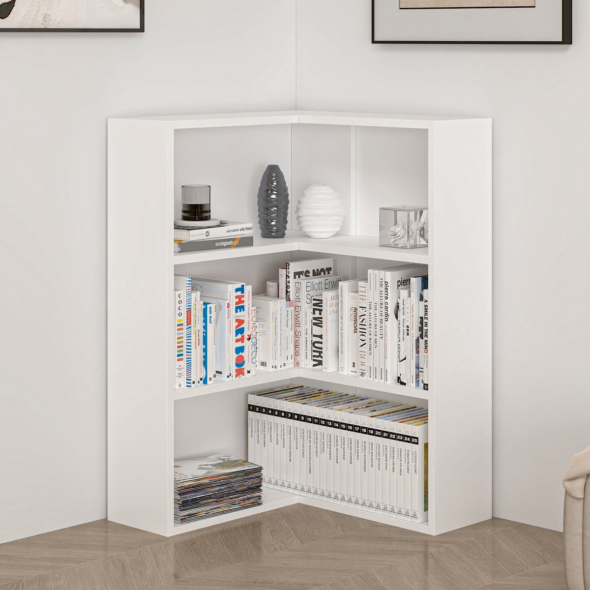 Βιβλιοθήκη Λευκό 60x60x89x20 εκ 506MNR1538