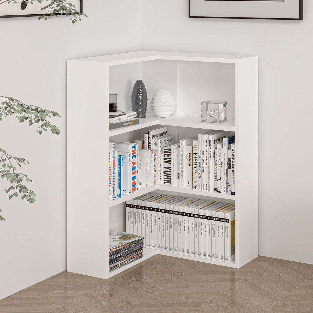 Βιβλιοθήκη Λευκό 60x60x89x20 εκ 506MNR1538