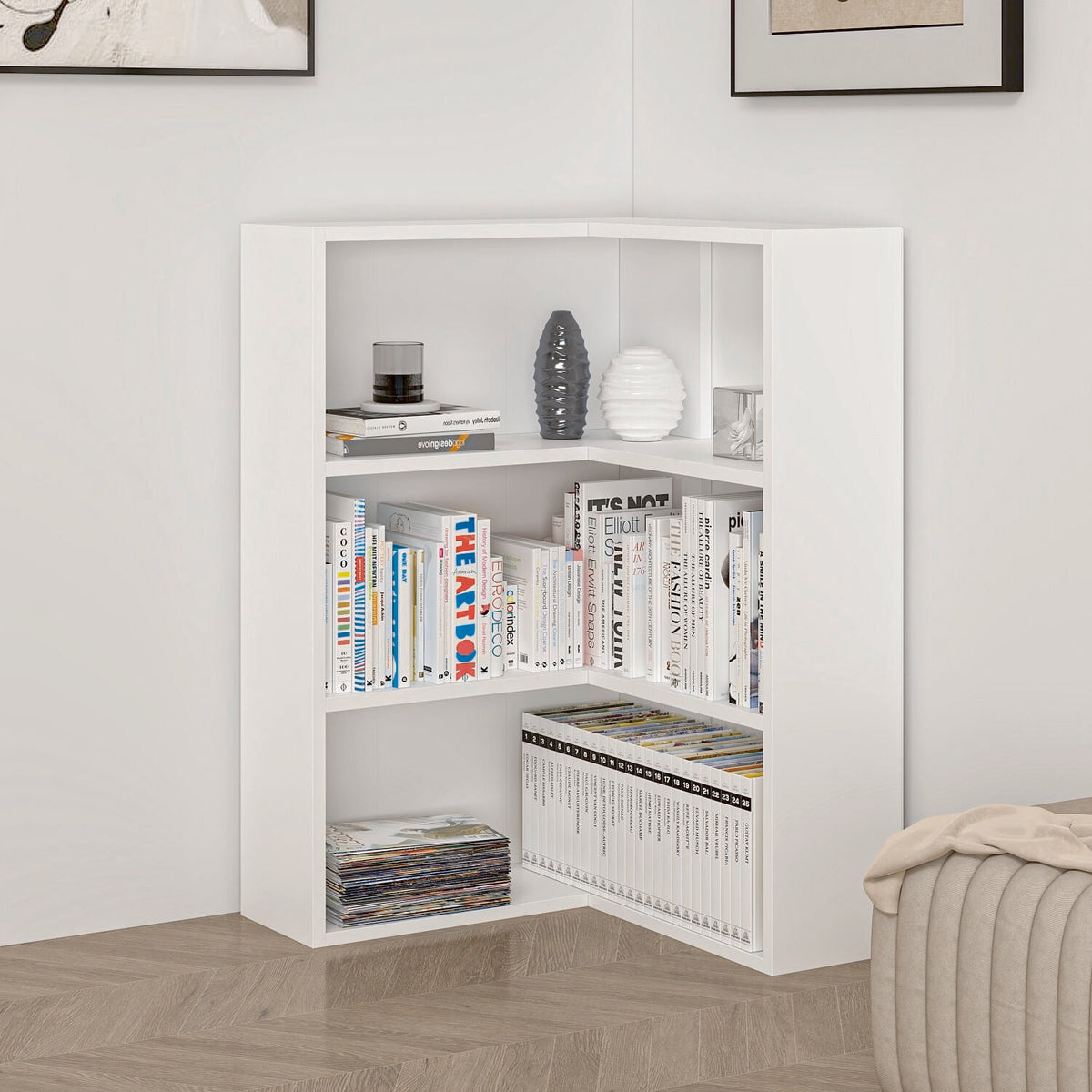Βιβλιοθήκη Λευκό 60x60x89x20 εκ 506MNR1538