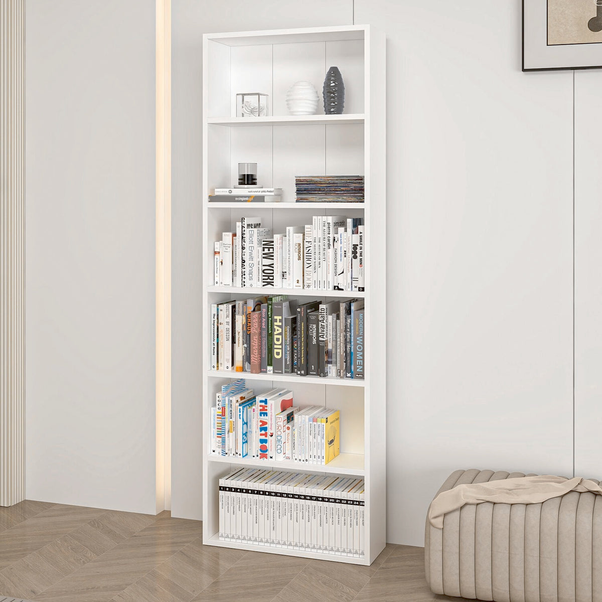Βιβλιοθήκη Λευκό 60x176x20 εκ 506MNR1543