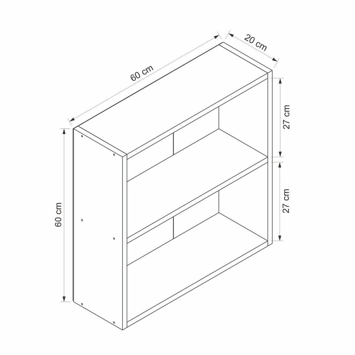 Βιβλιοθήκη Λευκό 120x120x60x20 εκ 506MNR1545